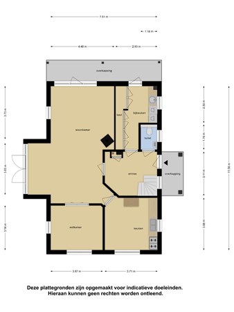 Floorplan - John Daltonhage 14, 8302 WT Emmeloord